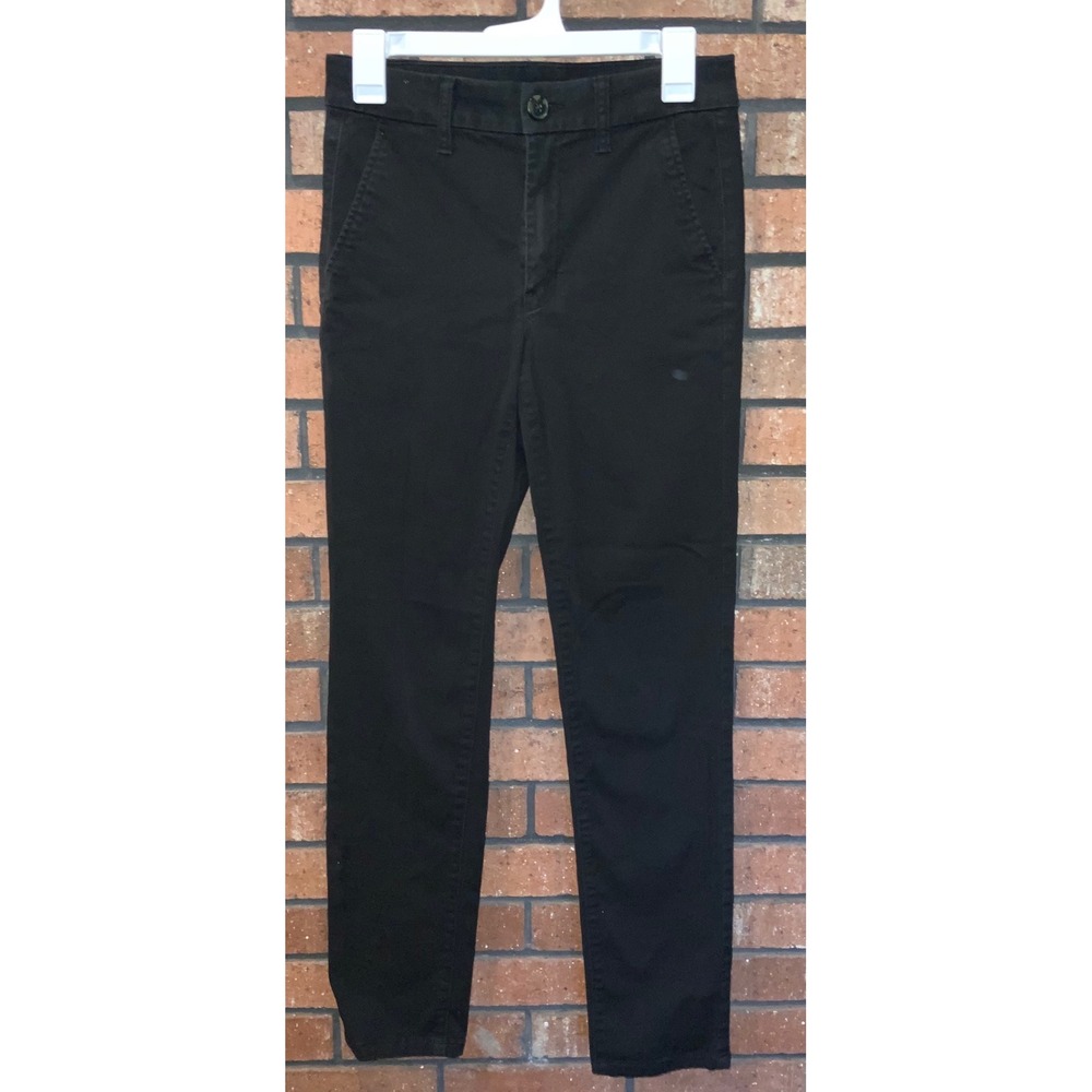 American Eagle Super Stretch Black Chino Pants Womens Regular Slim Taper Size 4
